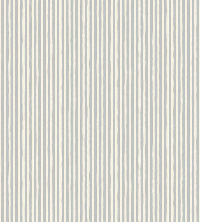 Hand Painted Stripe Wallpaper by Josephine Munsey Barton Blue/Costwold White