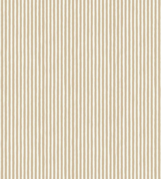 Hand Painted Stripe Wallpaper by Josephine Munsey Stepping Stone/Skirting White