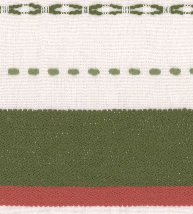 Handwerklich Fabric by MINDTHEGAP White/Red/Green