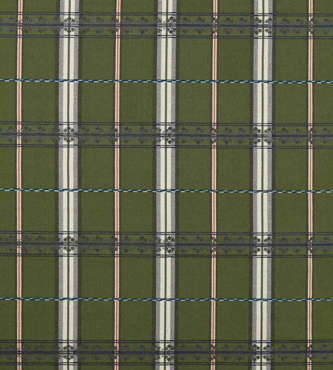 Hanover Check Fabric by Morris & Co Forest