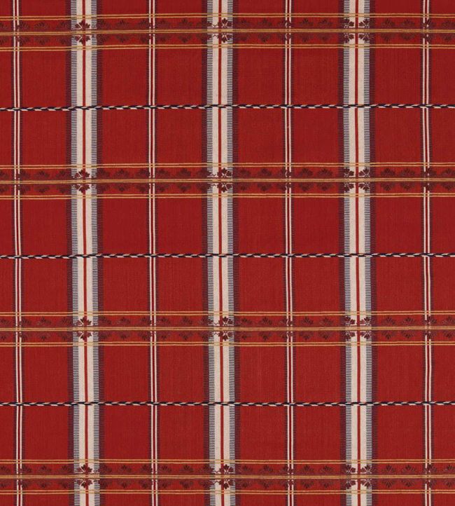 Hanover Check Fabric by Morris & Co Madder