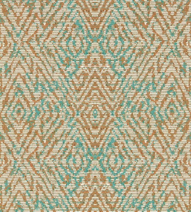 Hansha Wallpaper by Harlequin Paprika/Teal