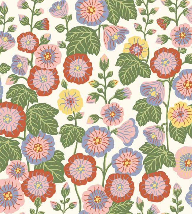Happy Hollyhocks Wallpaper by Borastapeter Day