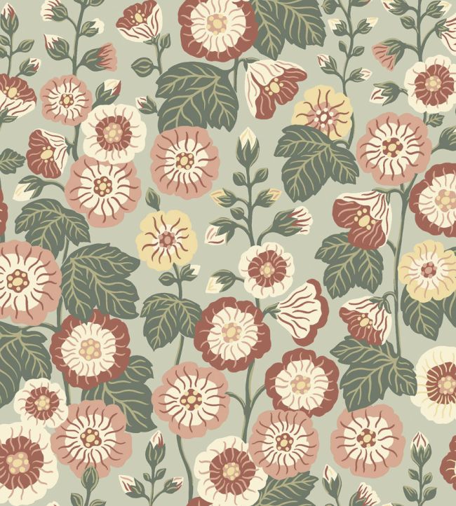 Happy Hollyhocks Wallpaper by Borastapeter Dusk