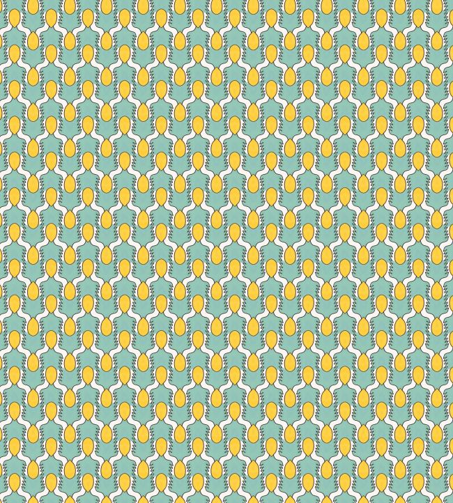 Happy People Wallpaper by Ottoline Mint and Yellow
