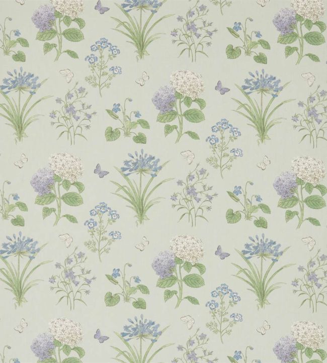 Harebells & Violets Fabric by Sanderson Sorrel/Sky Blue
