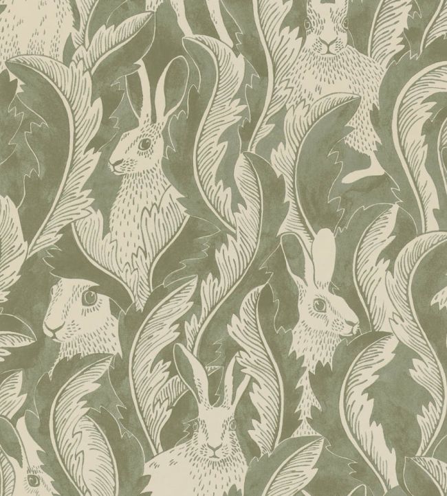 Hares In Hiding Wallpaper by Langelid Von Bromssen Aloe