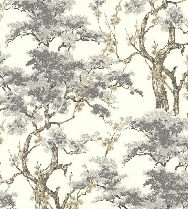 Harewood Wallpaper by 1838 Wallcoverings Grey