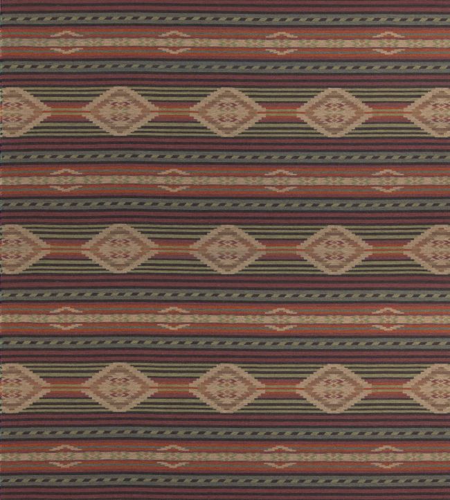 Harlech Fabric by Mulberry Home Plum/Green