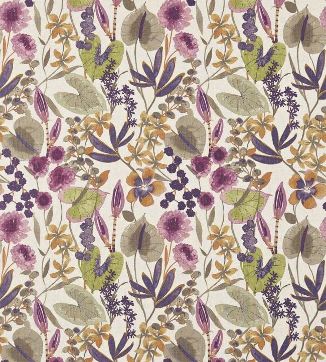 Nalina Fabric by Harlequin Loganberry/Raspberry/Apricot
