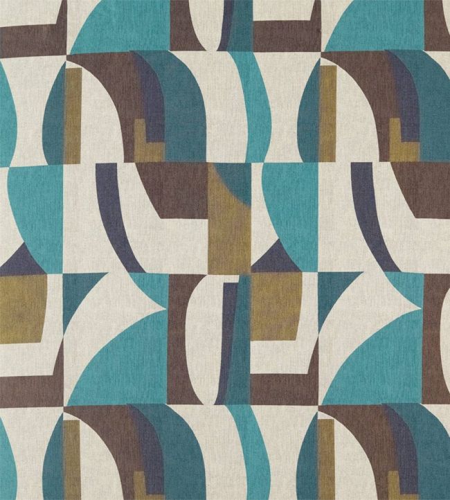 Bodega Fabric by Harlequin Ink/Marine/Ochre
