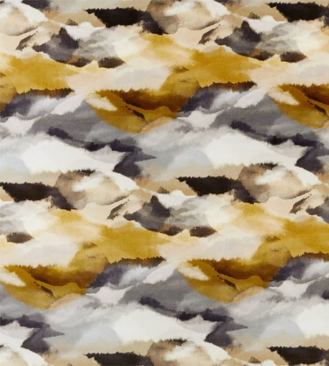 Minako Fabric by Harlequin Gold / Charcoal