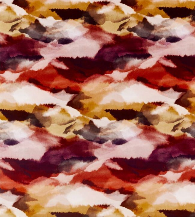 Minako Fabric by Harlequin Indigo / Fuchsia / Mandarin
