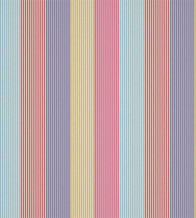Funfair Stripe Fabric by Harlequin Grape/Cherry/Pineapple/Blossom