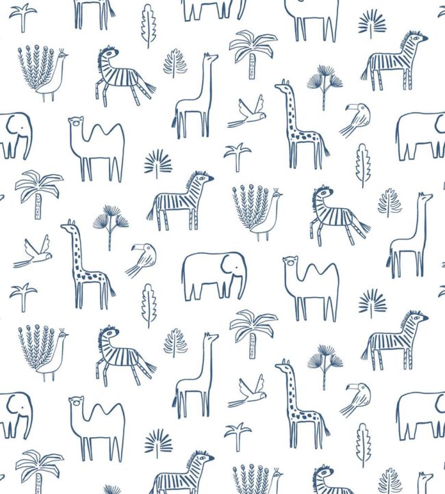 Funky Jungle Wallpaper by Harlequin Navy