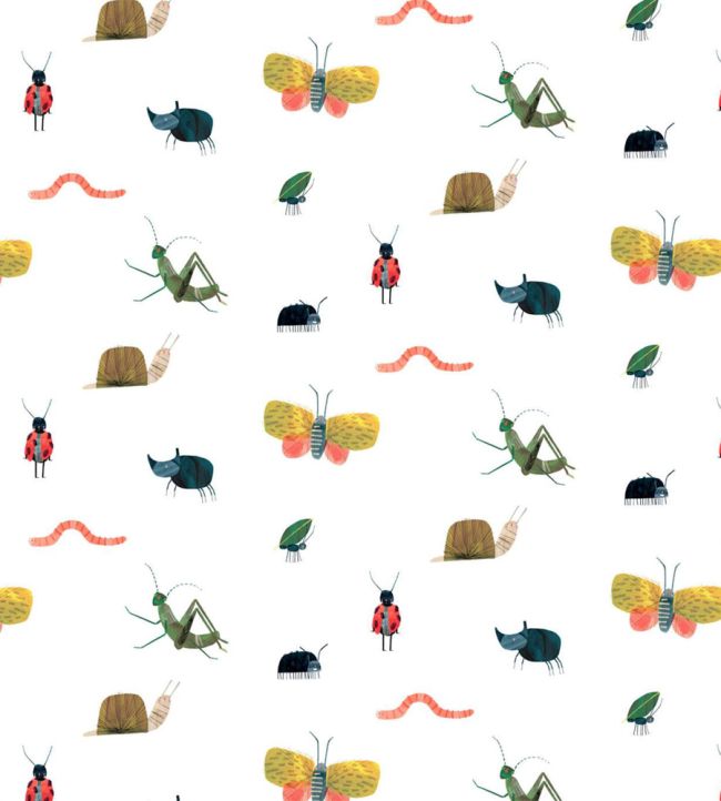 Garden Friends Wallpaper by Harlequin Poppy/Ochre/Leaf