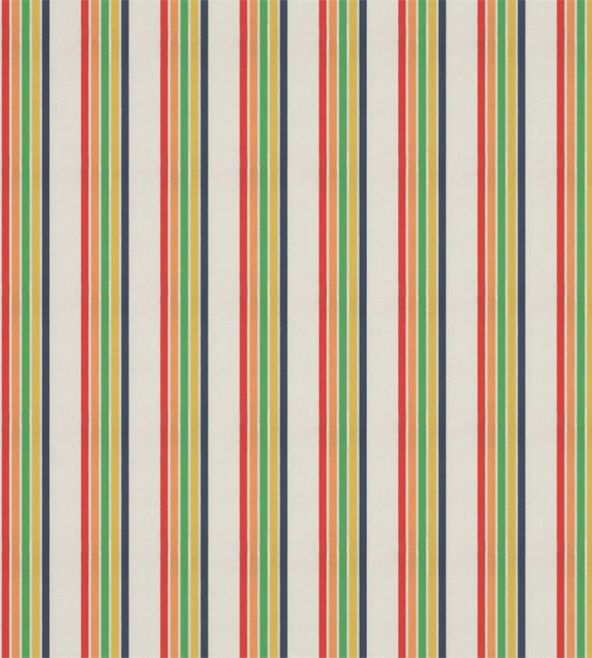 Helter Skelter Stripe Fabric by Harlequin Navy/Poppy/Apricot/Gekko