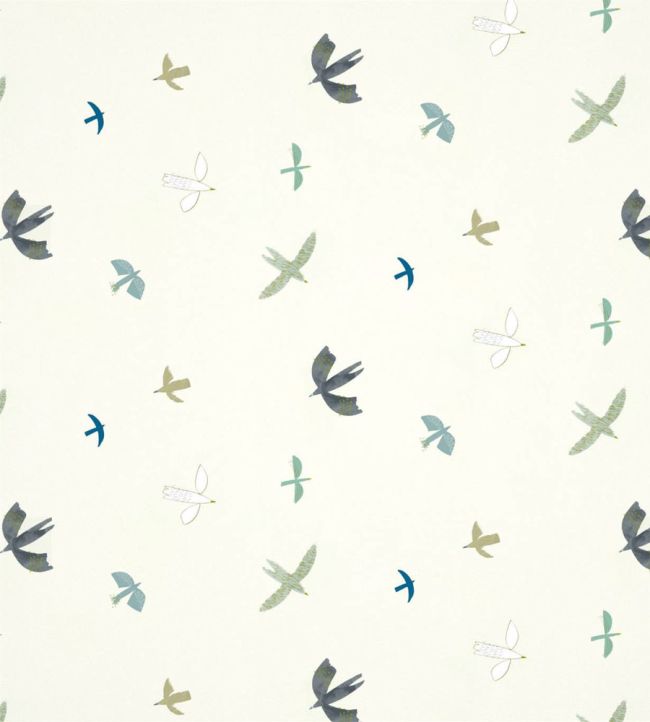 Skies Above Wallpaper by Harlequin Duck Egg/Linen