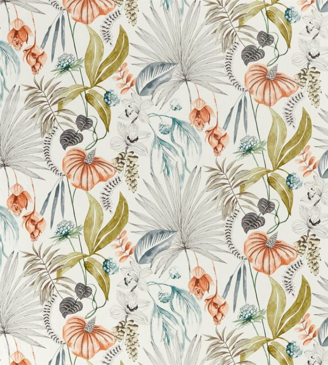 Habanera Fabric by Harlequin Coral/Harbour/Lime