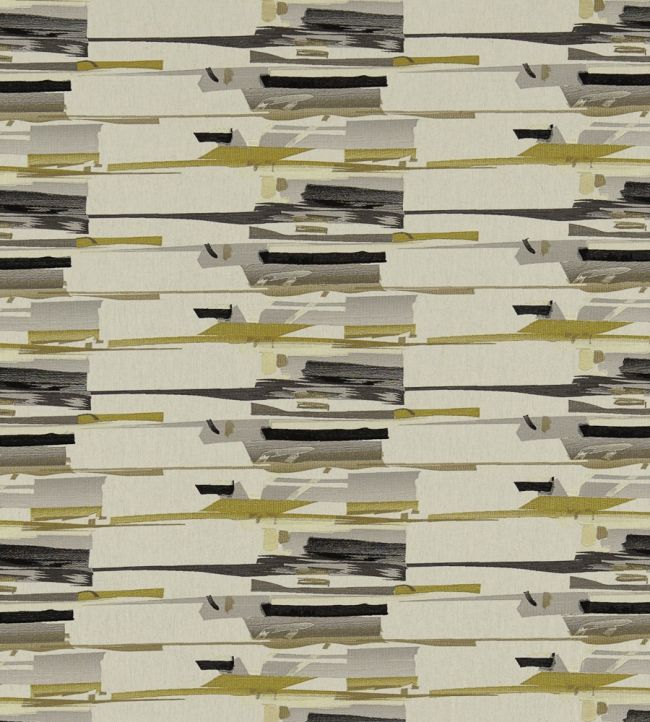 Zeal Fabric by Harlequin Charcoal, Neutral, Mustard, Onyx