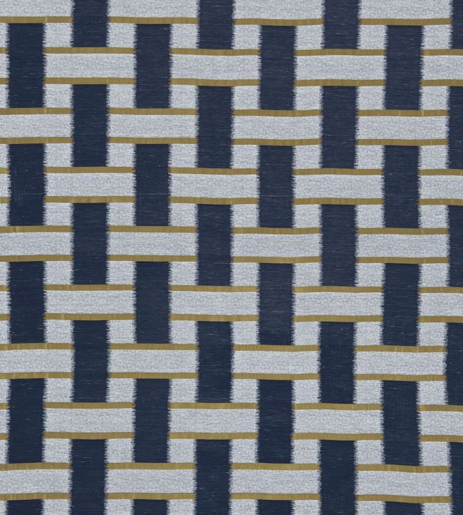 Saki Fabric by Harlequin Indigo/Ochre
