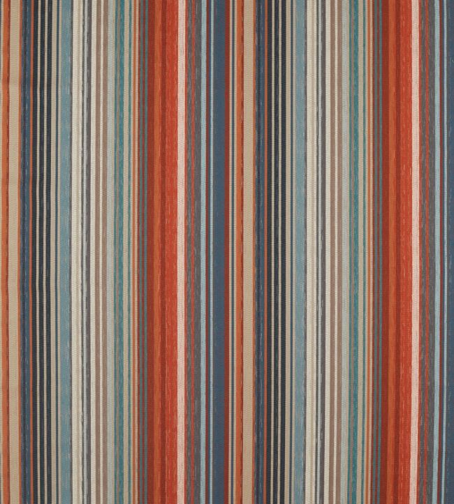 Spectro Stripe Fabric by Harlequin Teal / Sedonia / Rust