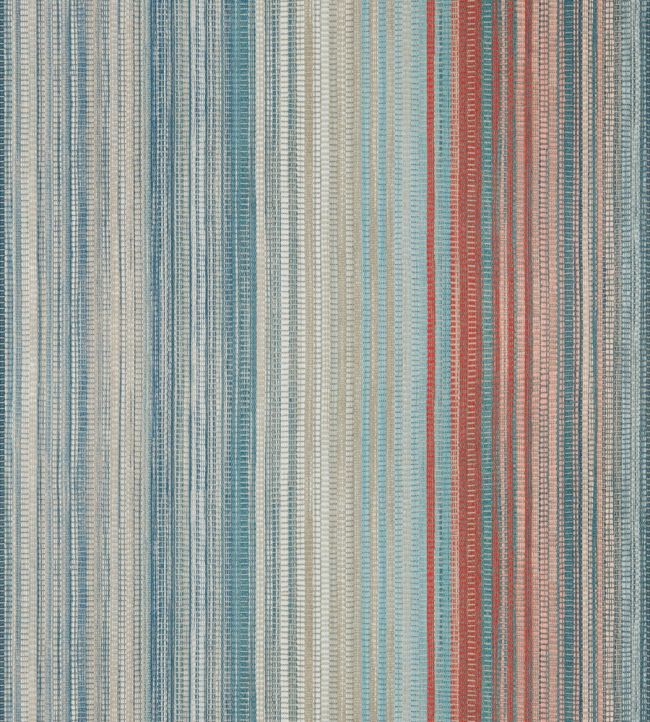 Spectro Stripe Wallpaper by Harlequin Teal / Sedonna / Rust