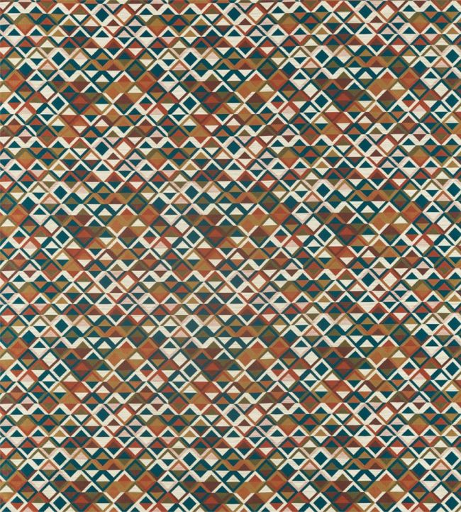 Boka Fabric by Harlequin Sapphire/Russet/Gold