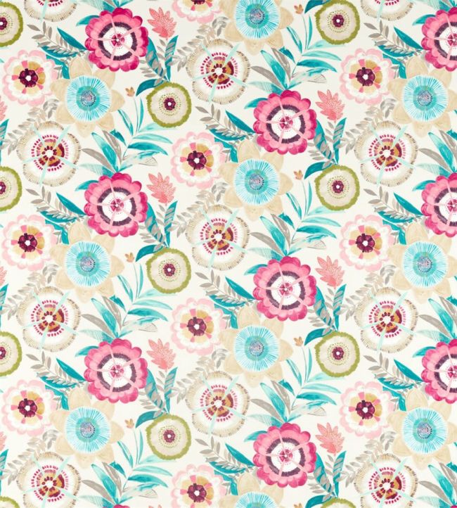Komovi Fabric by Harlequin Azalea/Fern/Lagoon