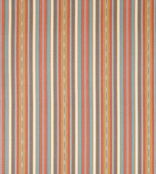 Harlie Stripe Fabric by Jane Churchill Tomato/Blue