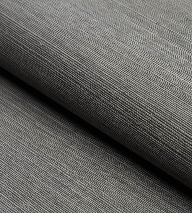 Haruki Sisal Wallpaper by Schumacher Charcoal