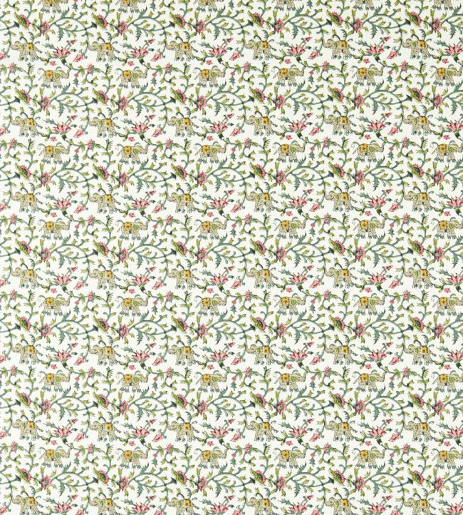 Hathi Fabric by Clarke & Clarke Sage/Blush