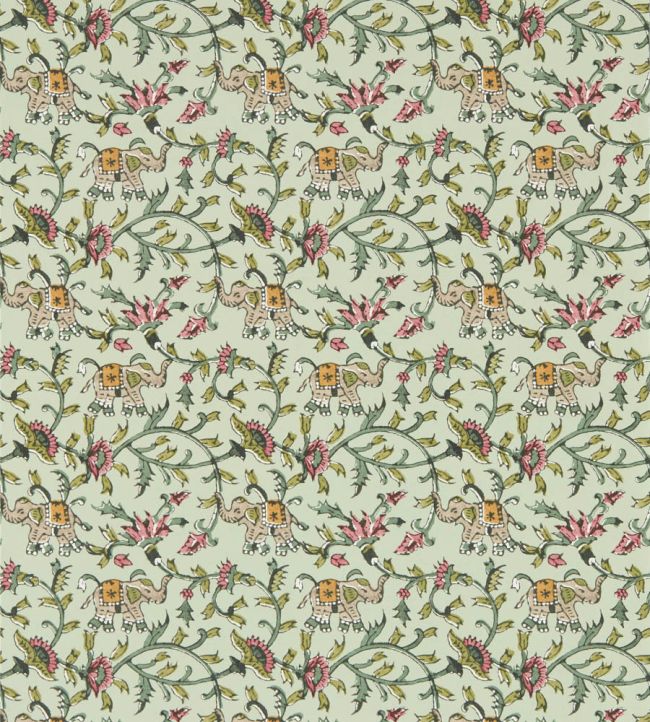 Hathi Wallpaper by Clarke & Clarke Sage