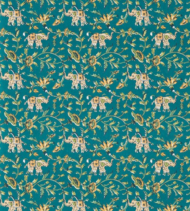 Hathi Wallpaper by Clarke & Clarke Teal