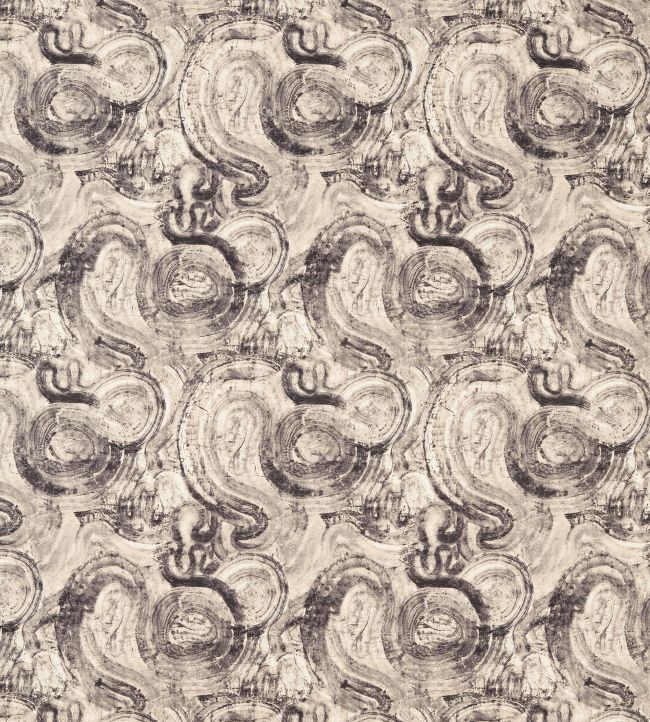 Hatoum Jacquard Fabric by Clarke & Clarke Noir