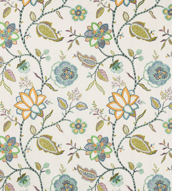 Havana Fabric by Jane Churchill Green/Blue