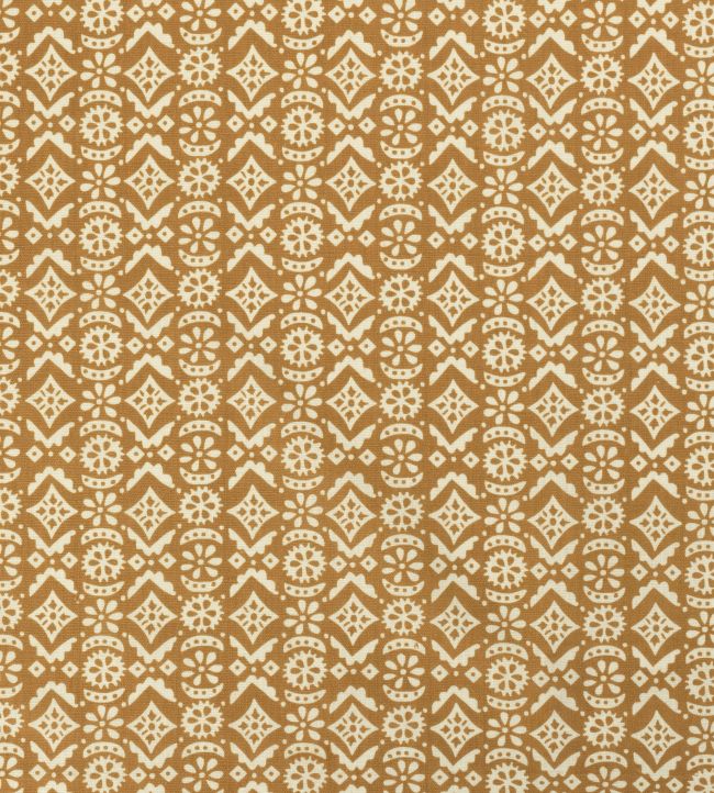 Hawelka Fabric by Volga Linen Old Gold/Oyster