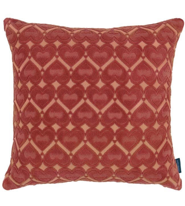 Hearts Cushion 50 x 50cm by Kirkby Design Ruby
