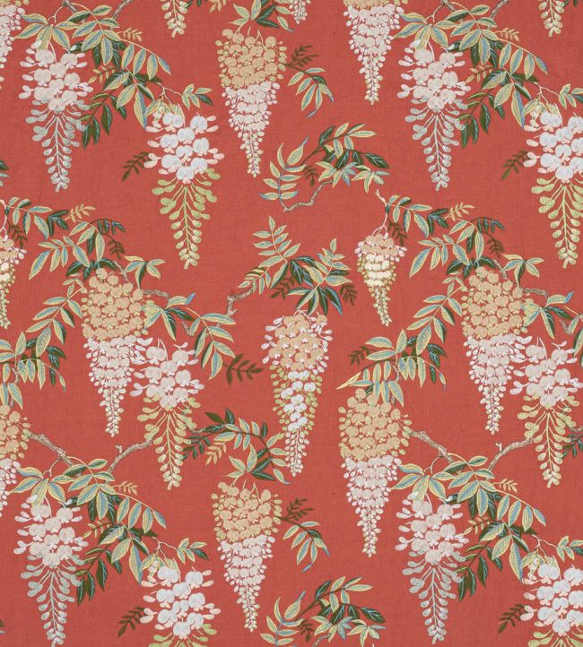 Heatherley Fabric by Colefax and Fowler Red