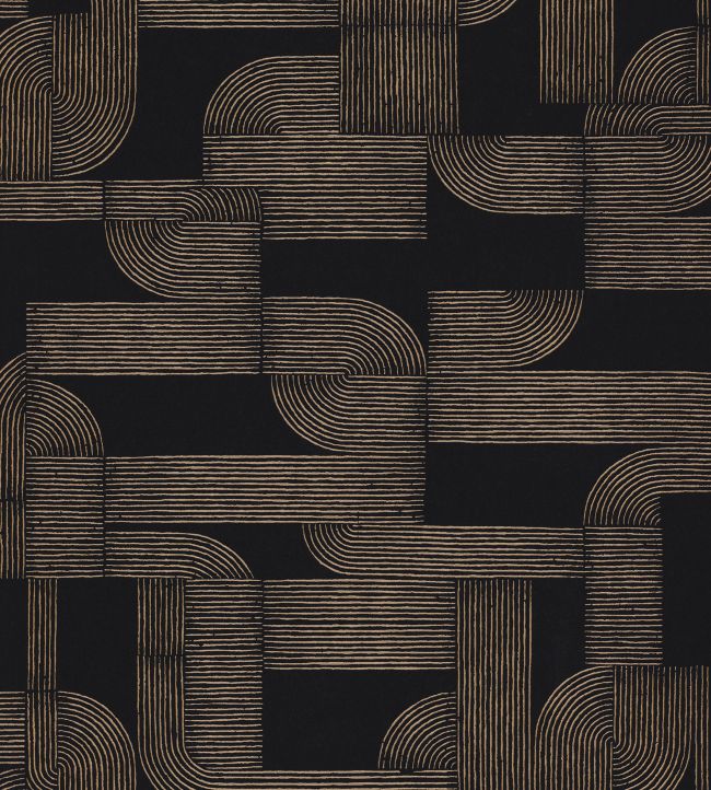Hector Wallpaper by Casamance Noir / Dore