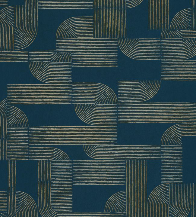 Hector Wallpaper by Casamance Petrole / Dore