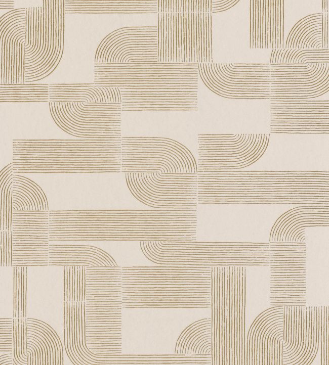 Hector Wallpaper by Casamance Sable / Dore