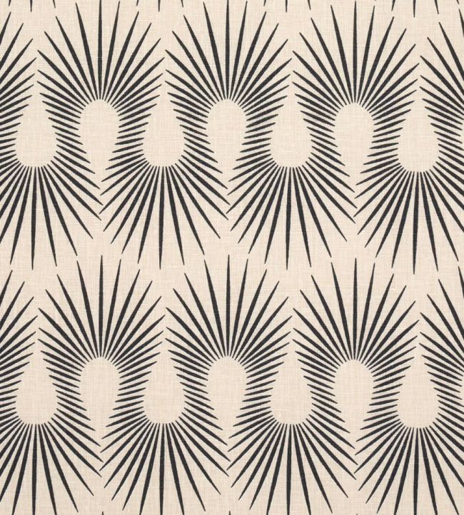 Hedgehog Fabric by Schumacher Putty Black