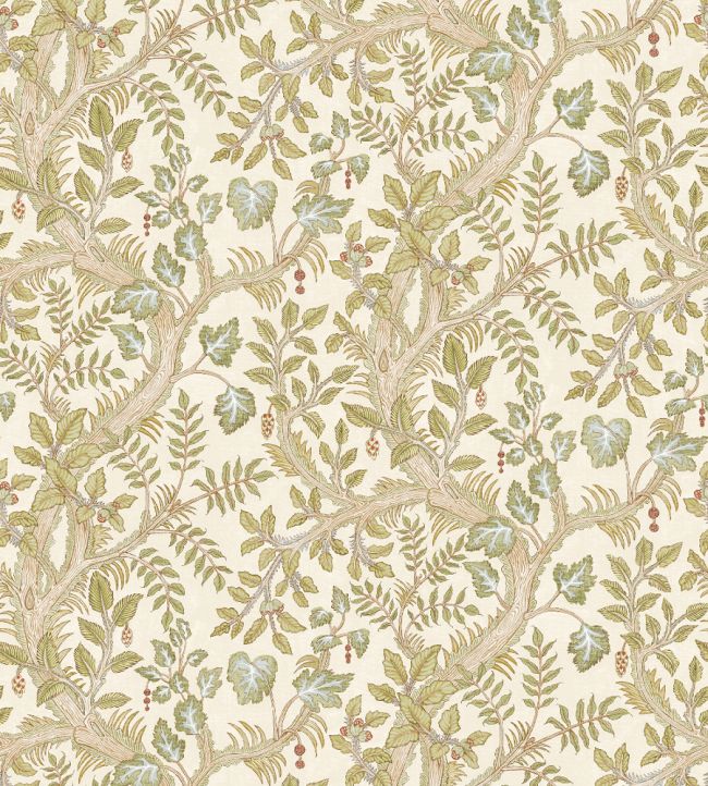 Hedgerow Wallpaper by Josephine Munsey Cream and Olive