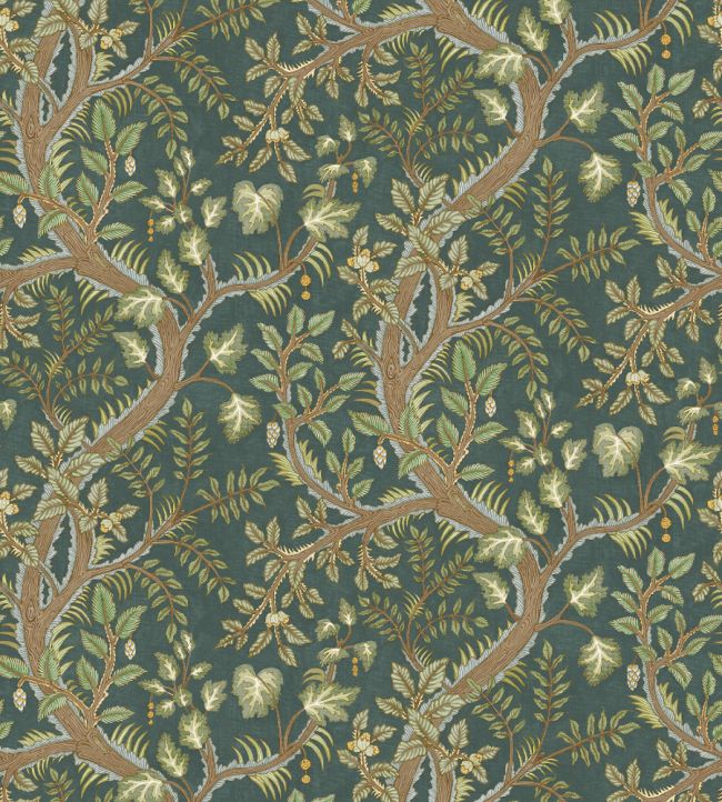 Hedgerow Wallpaper by Josephine Munsey Teal