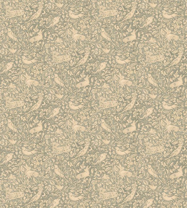 Hedgerow Wallpaper by Mulberry Home Soft Teal