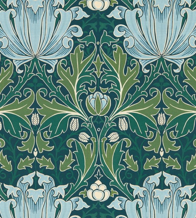 Helena Wallpaper by Morris & Co Indigo/Boughs