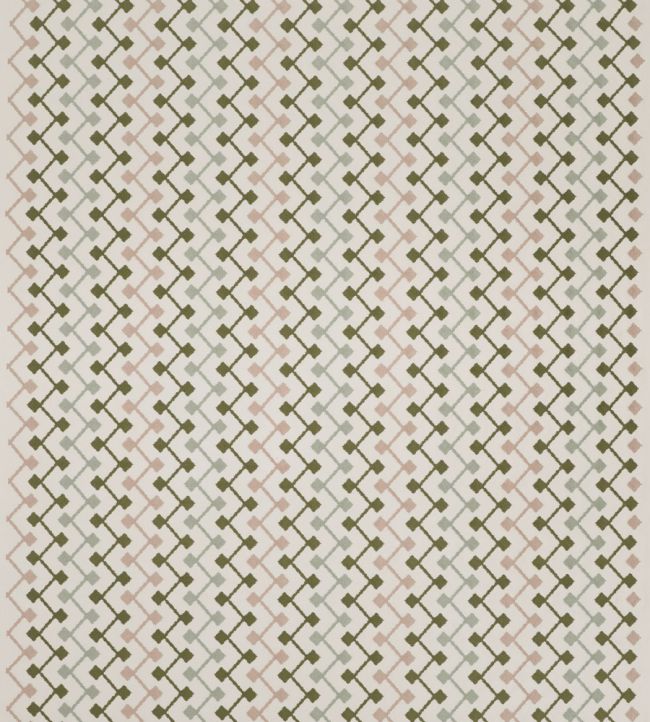 Hemlock Fabric by Clarke & Clarke Olive/Blush