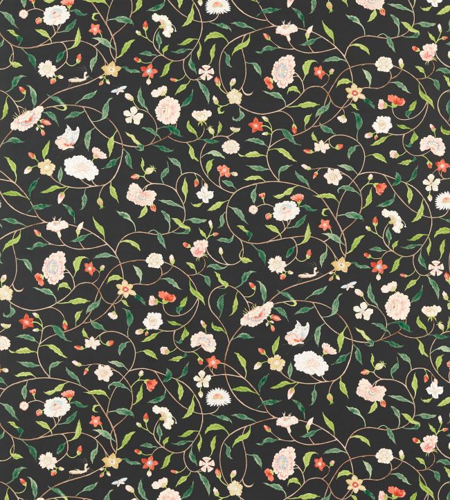 Henrietta's Trail Wallpaper by Zoffany Vine Black