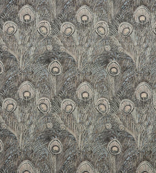 Hera Feather in Ladbroke Linen Fabric by Liberty Pewter